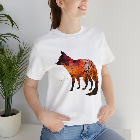 Autumn Fox Silhouette - Short Sleeve Tee